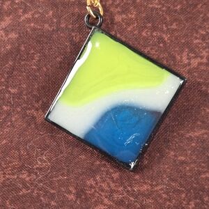 Colorful Geometric Pendant Necklace